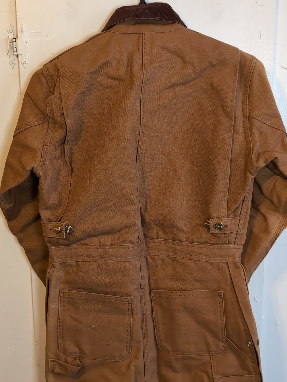 Carhartt X-01 Duck Quilt Lined Coverall Bibs mens XS 34 Reg - Picture 9 of 12